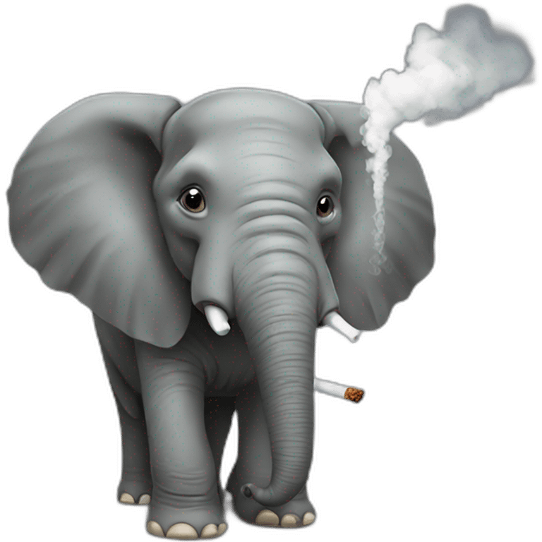 Elephant smoking emoji