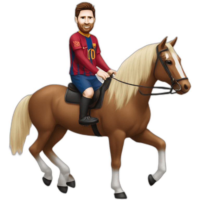 Messi sur un cheval  emoji