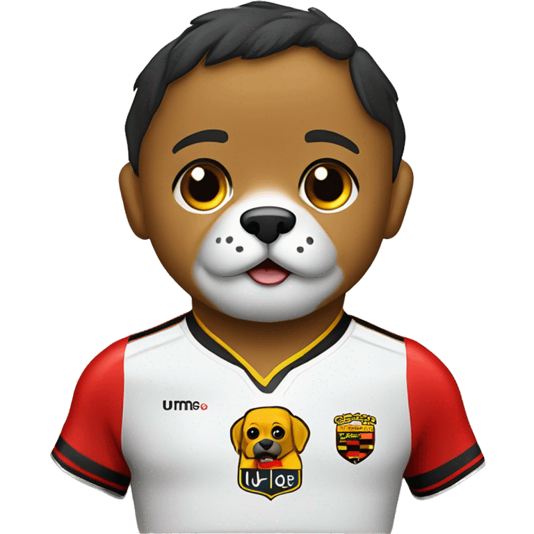 Um cachorro com a blusa do Sport clube do recife emoji