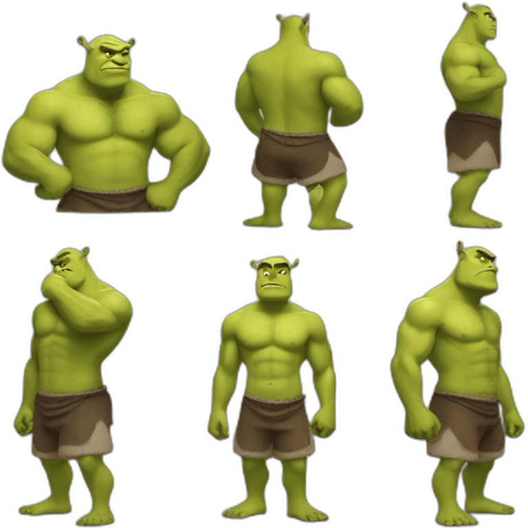 shrek muscular emoji