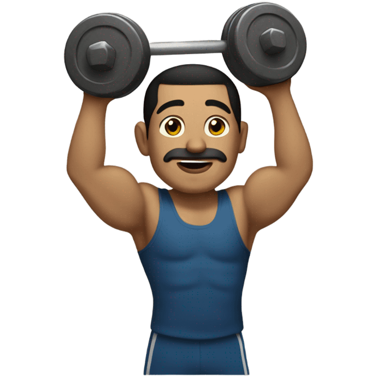 Mexican man, lifting weights ￼ emoji