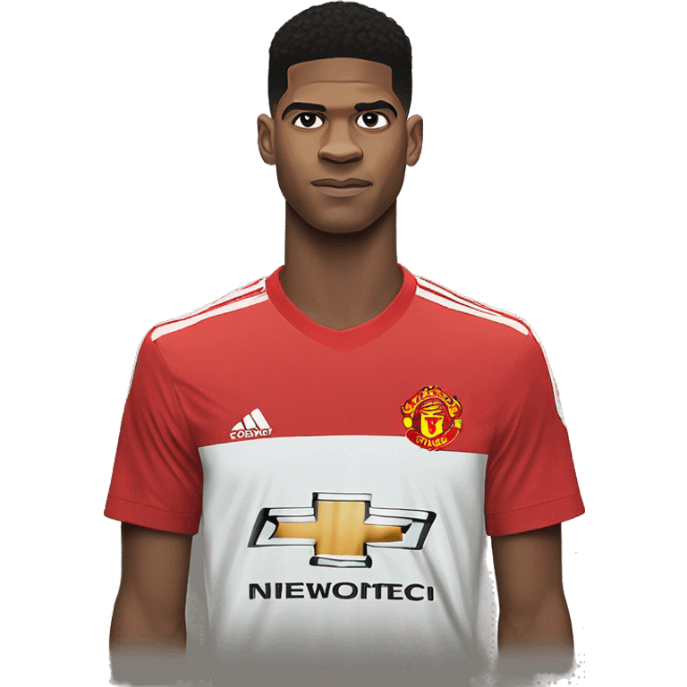 Marcus Rashford with sight shirt Manchester united  emoji