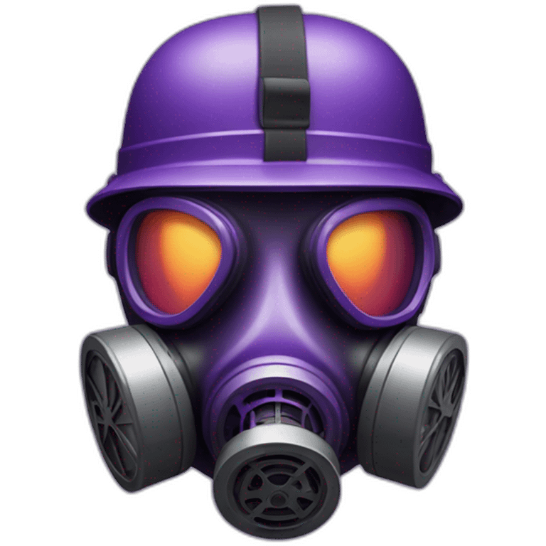 gas mask guy in purple and fire emoji