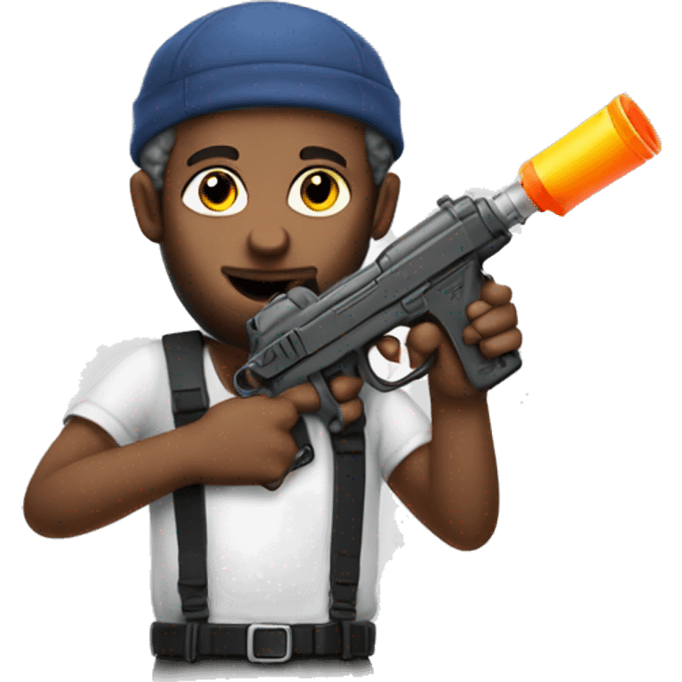 Hebrew man wit a watergun emoji