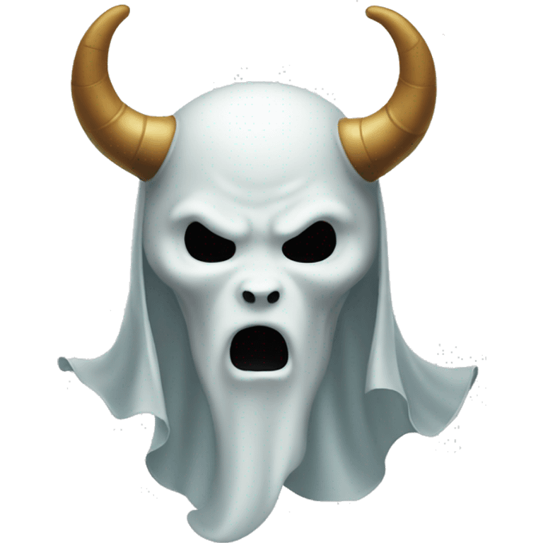 Ghost will bull ring and horns emoji