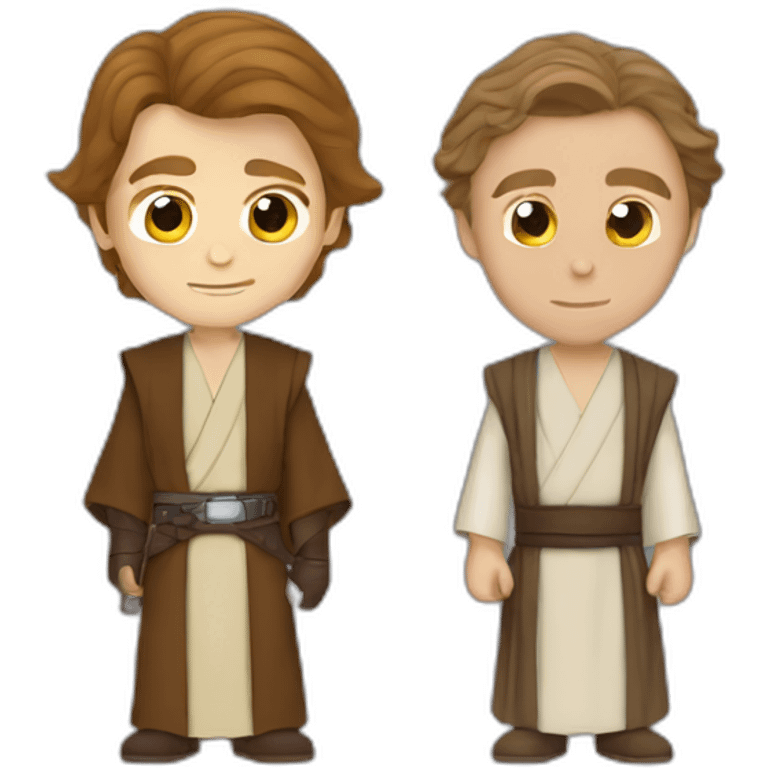 anakin skywalker with obi wan kenobi as jedi knights emoji