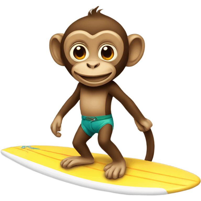 Monkey on a surfboard  emoji