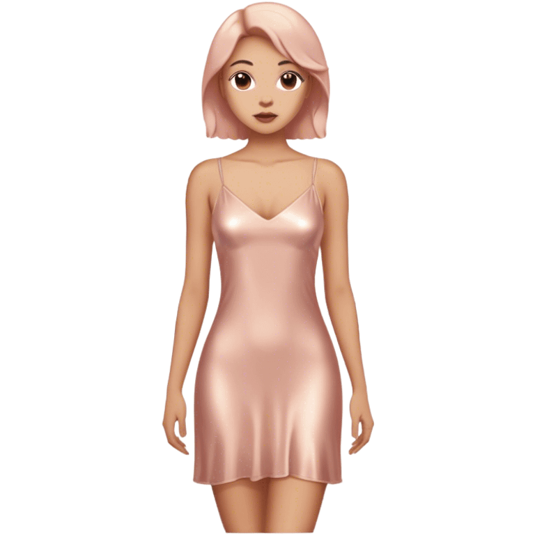 Rose gold slip dress emoji