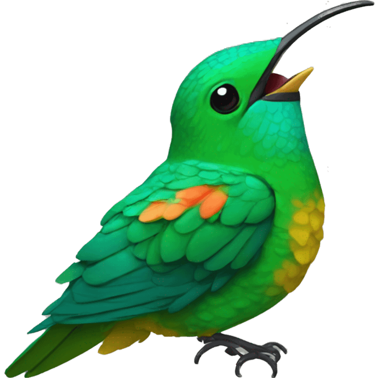 emoji de un colibrí bostezando  emoji