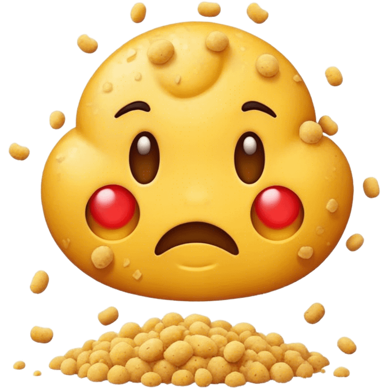 An emoji with crumbs on its face emoji