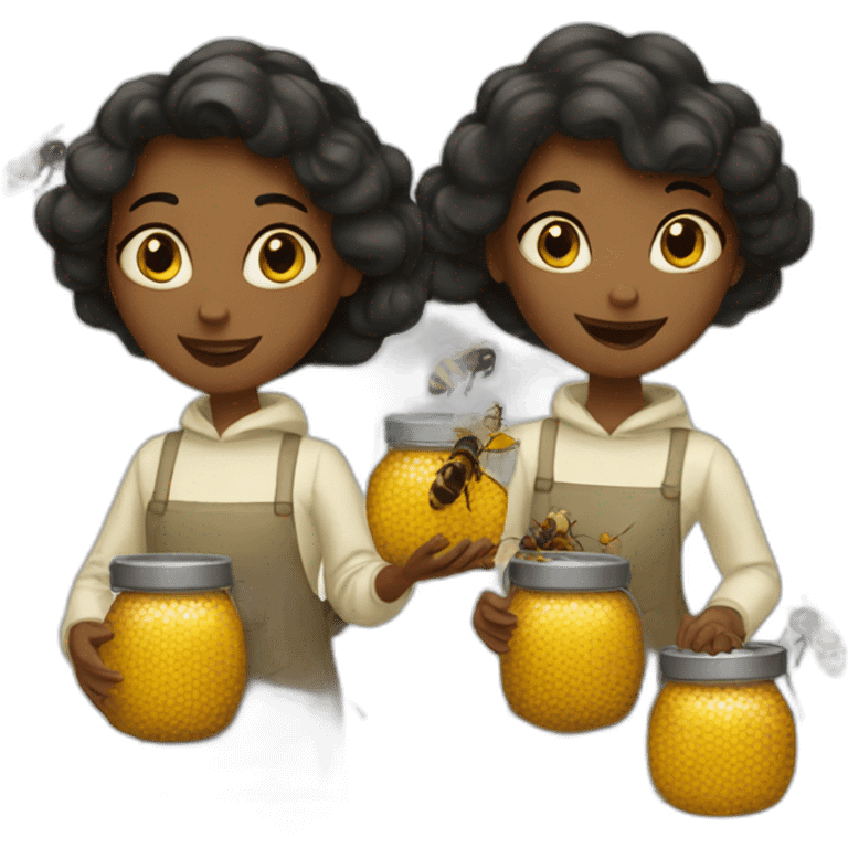 beekeeper black lady swarm emoji