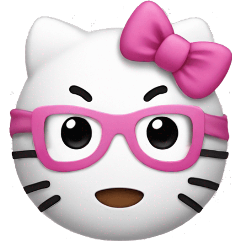 Hello Kitty wearing a pink mask emoji