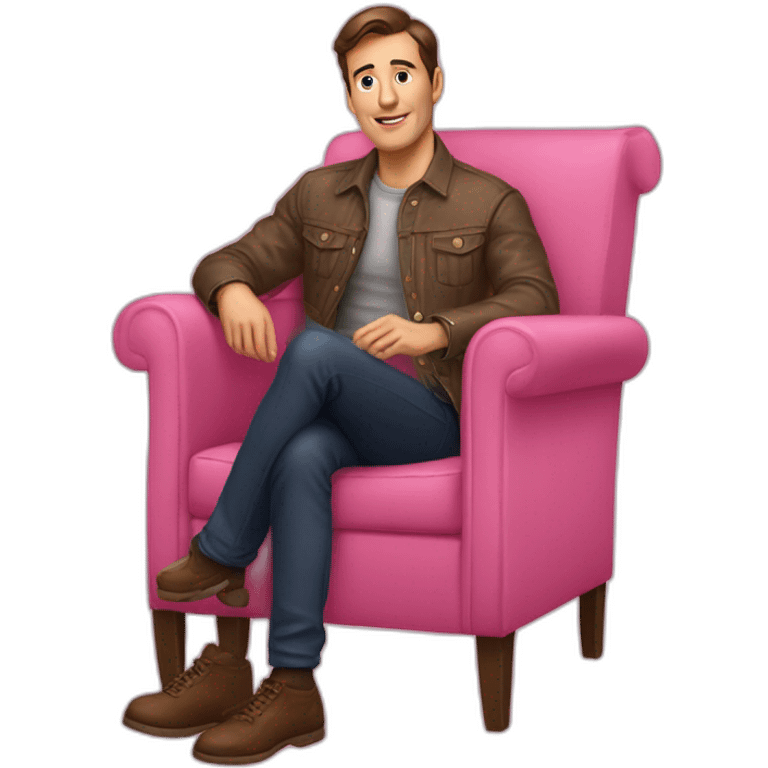 Robert Scott Wilson Scott sitting on pink chair emoji