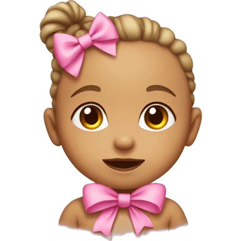 baby with pink bow emoji