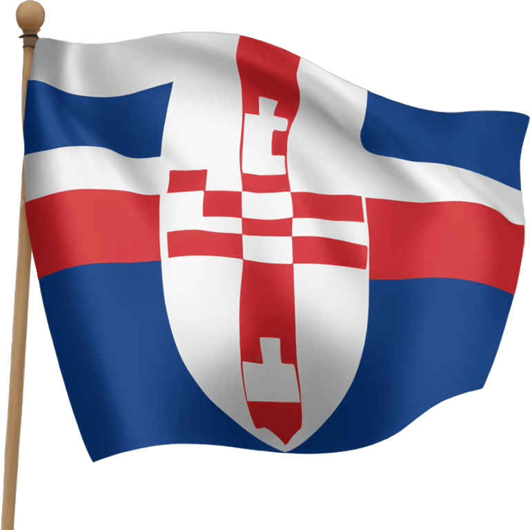 flag of Split Croatia emoji