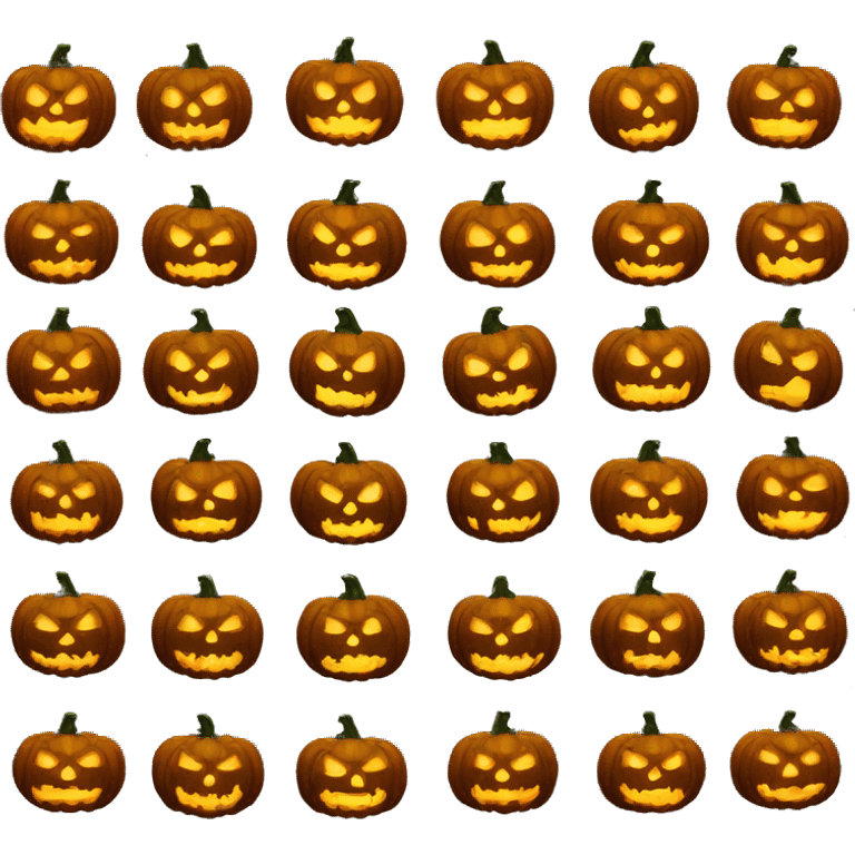 Scary glowing Jack-o-lantern emoji