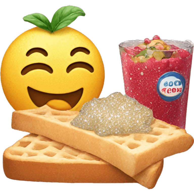 sparkling food still life emoji