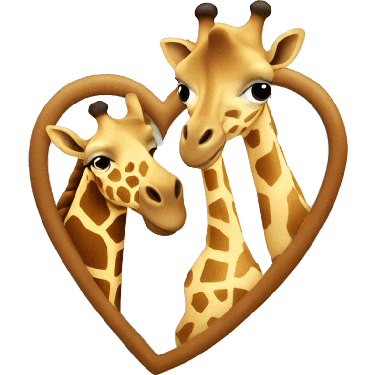 heart with giraffe print emoji