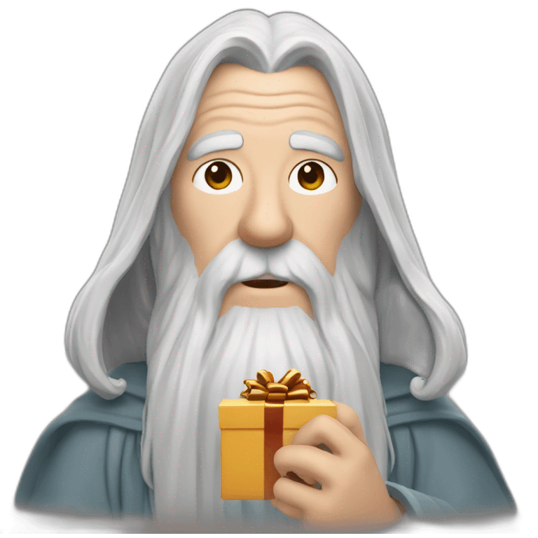 gandalf with a gift ring emoji