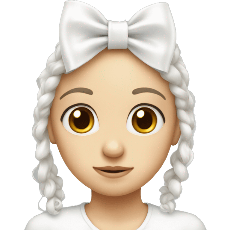 Cute white bow emoji