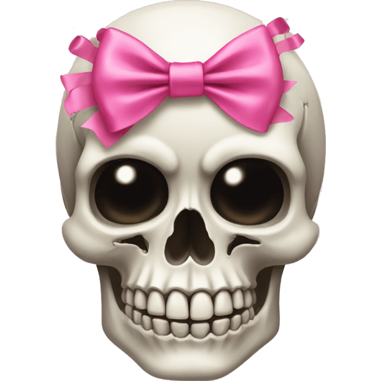 Skull with a pink bow emoji