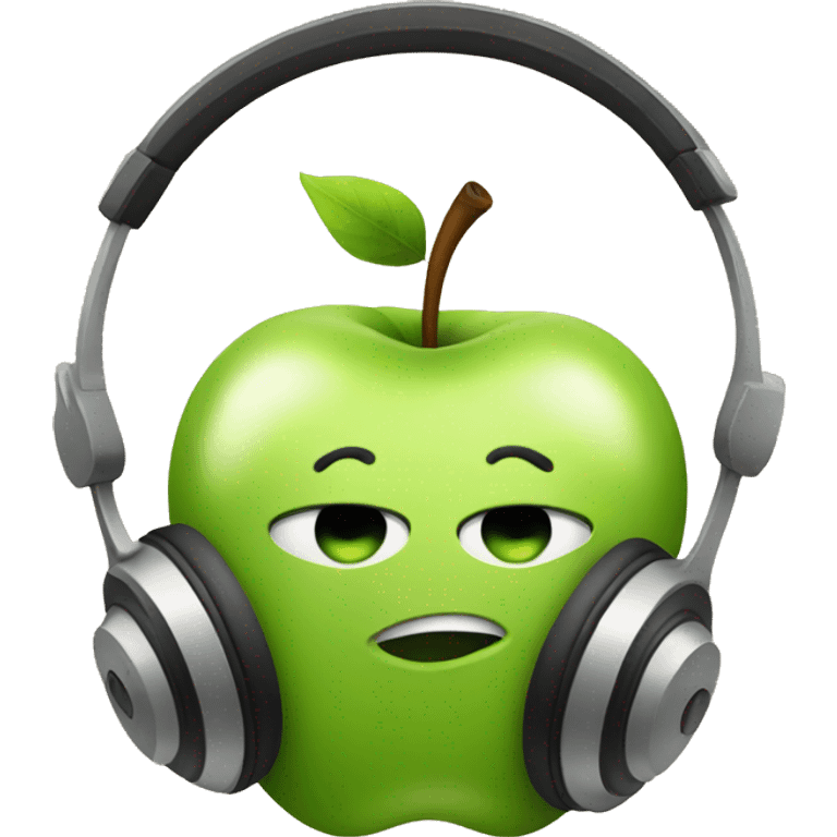 Apple listening to music emoji