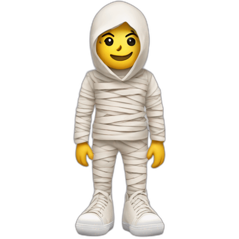 A mummy wearing chuck taylor sneakers  emoji