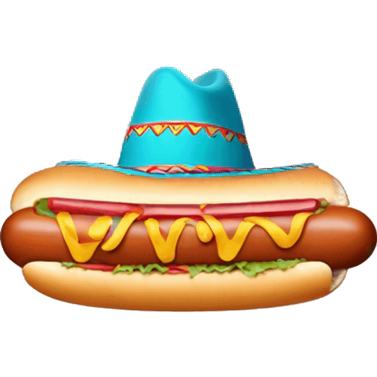 Hot dog with a sombrero  emoji