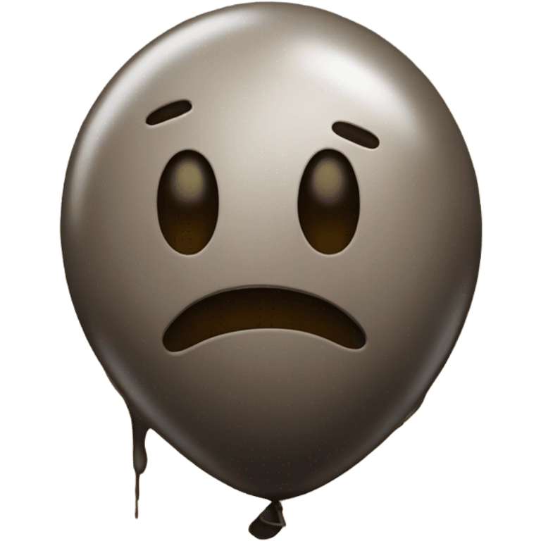 long deflated balloon with  mud all over it emoji