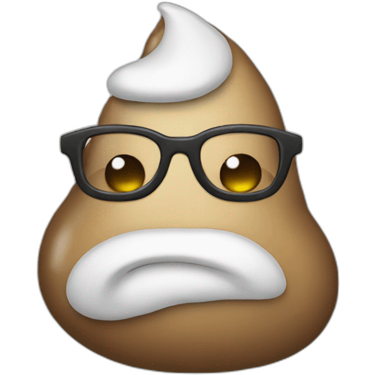 Poop with glasses emoji