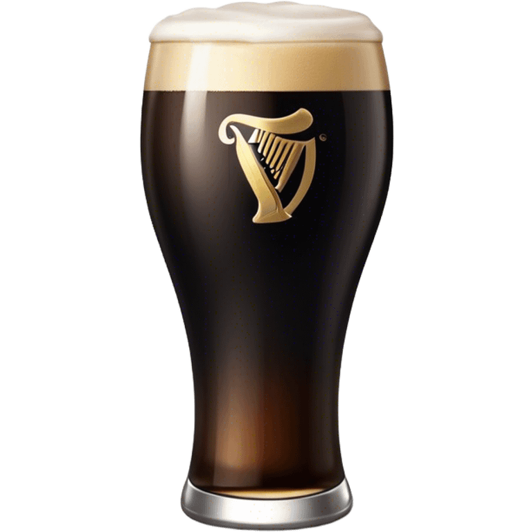 Tall glass of Guinness beer emoji