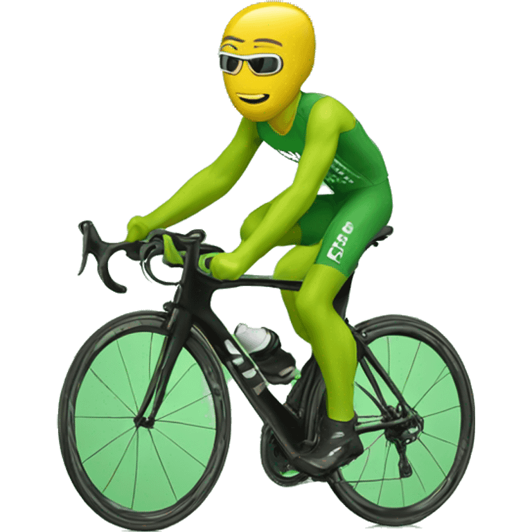 Triathlon camiseta verde emoji