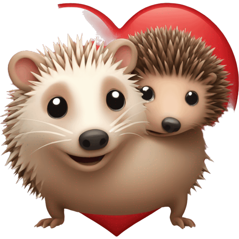 A two hedgehog in love emoji