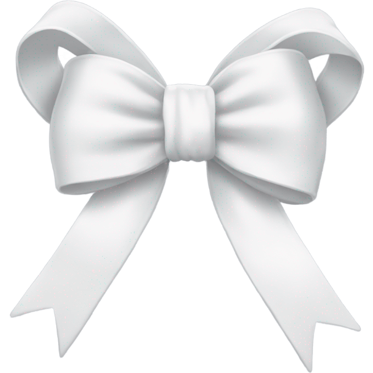 Aesthetic white bow emoji