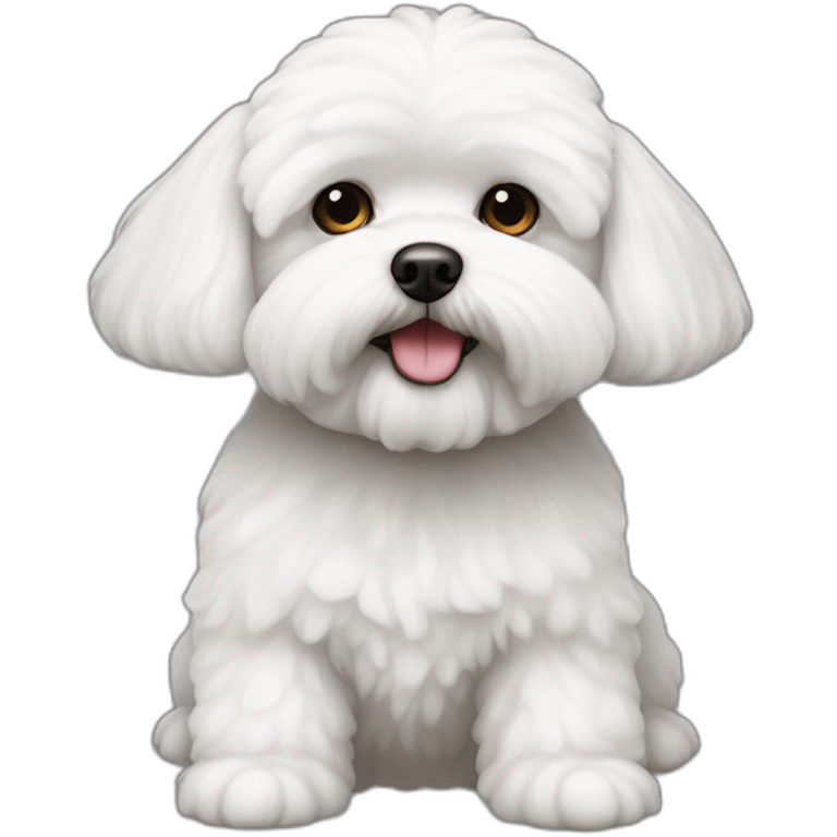 bichon-havanais-black-half-white-head emoji