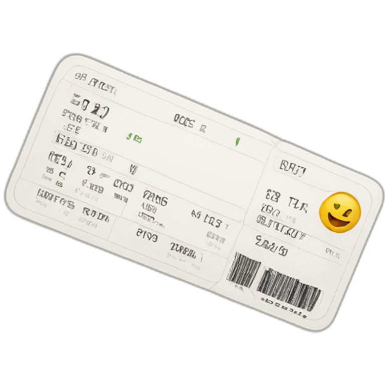 flight ticket boarding pass emoji