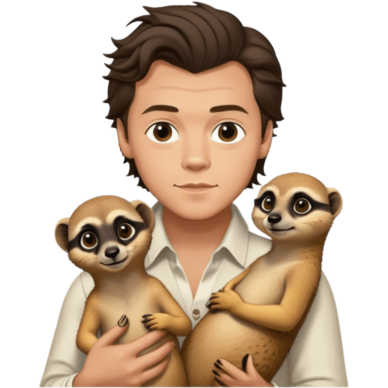 Harry Styles holding a meerkat  emoji