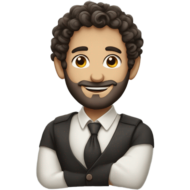 Jewish man with Jewish curls  emoji