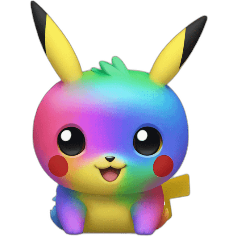 rainbow pikachu emoji