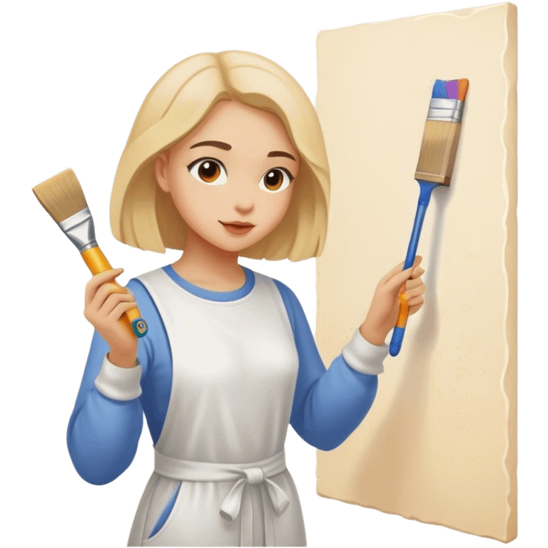 Girl painting walls  emoji