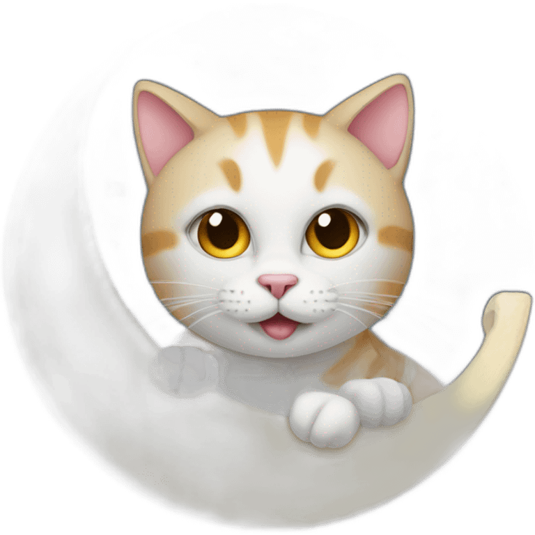  cat In the moon emoji