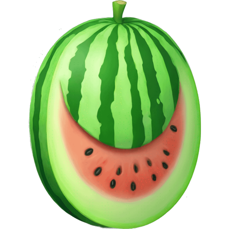 Green watermelon  emoji