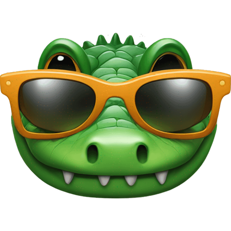 Crocodile wearing sunglasses  emoji