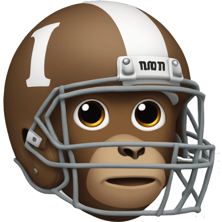 Monkey wearing a football helmet  emoji