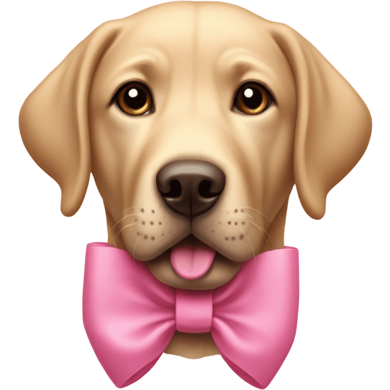 Labrador dog with a pink Nö  emoji