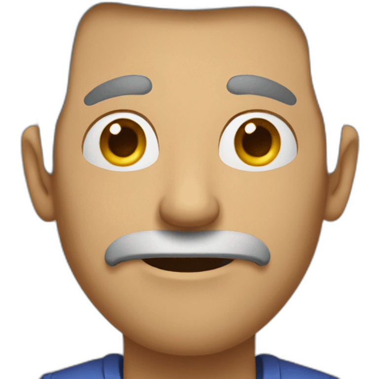 A man in his 60’s with a grimace on his face emoji