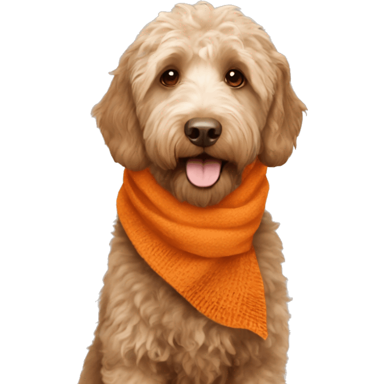 labradoodle-in-orange-scarf emoji