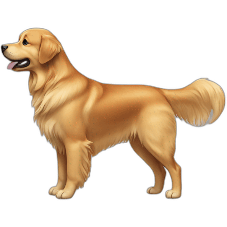 Dog golden retriever full-height emoji