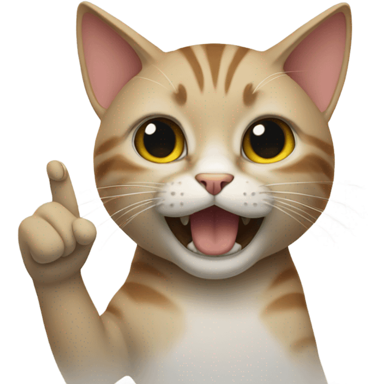 Cat flipping off  emoji