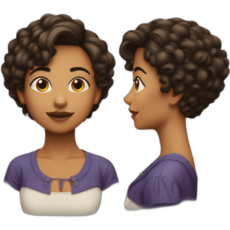 élisa de almeida short hair emoji